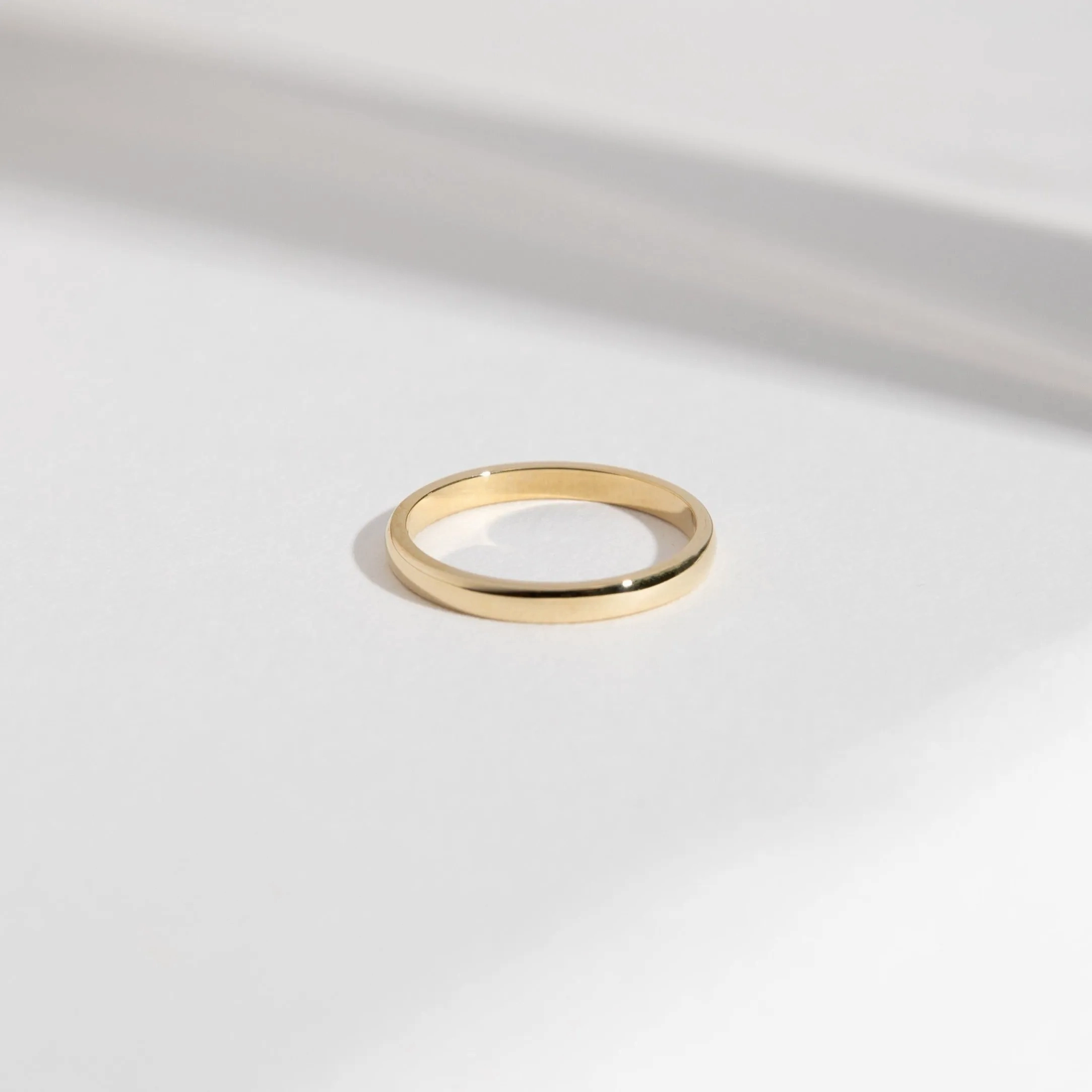 2mm Domed Band in Gold