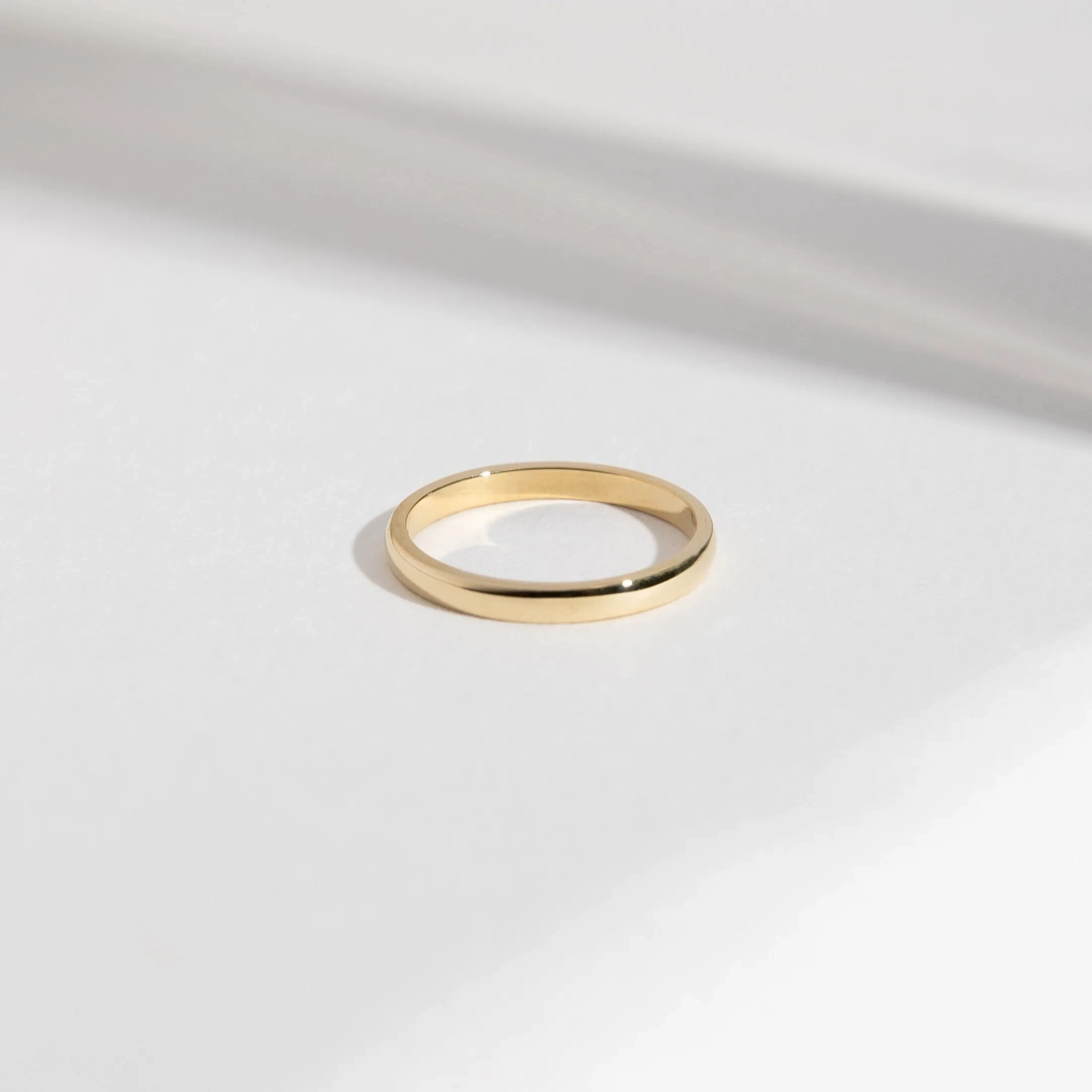 2mm Domed Band in Gold