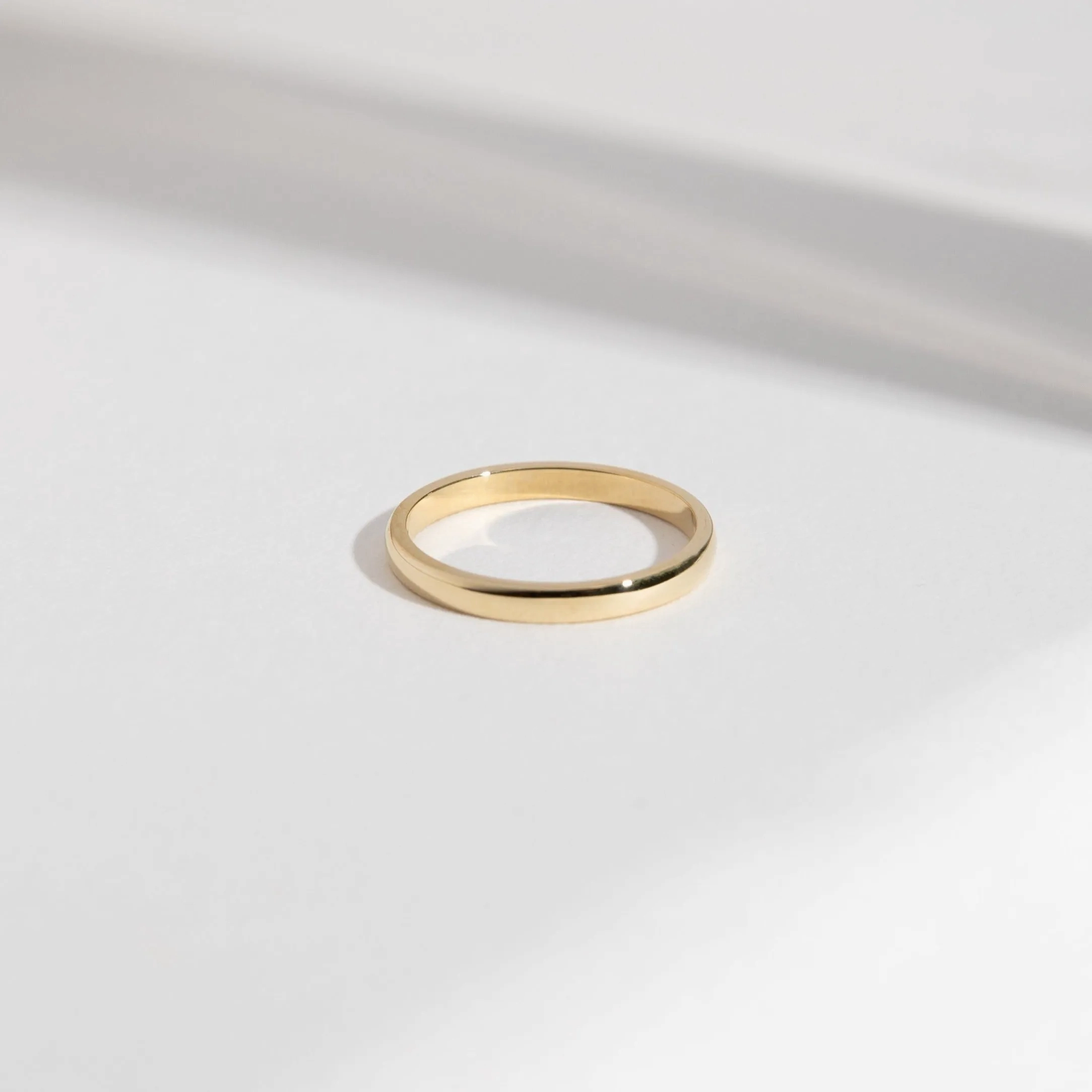 2mm Domed Band in Gold