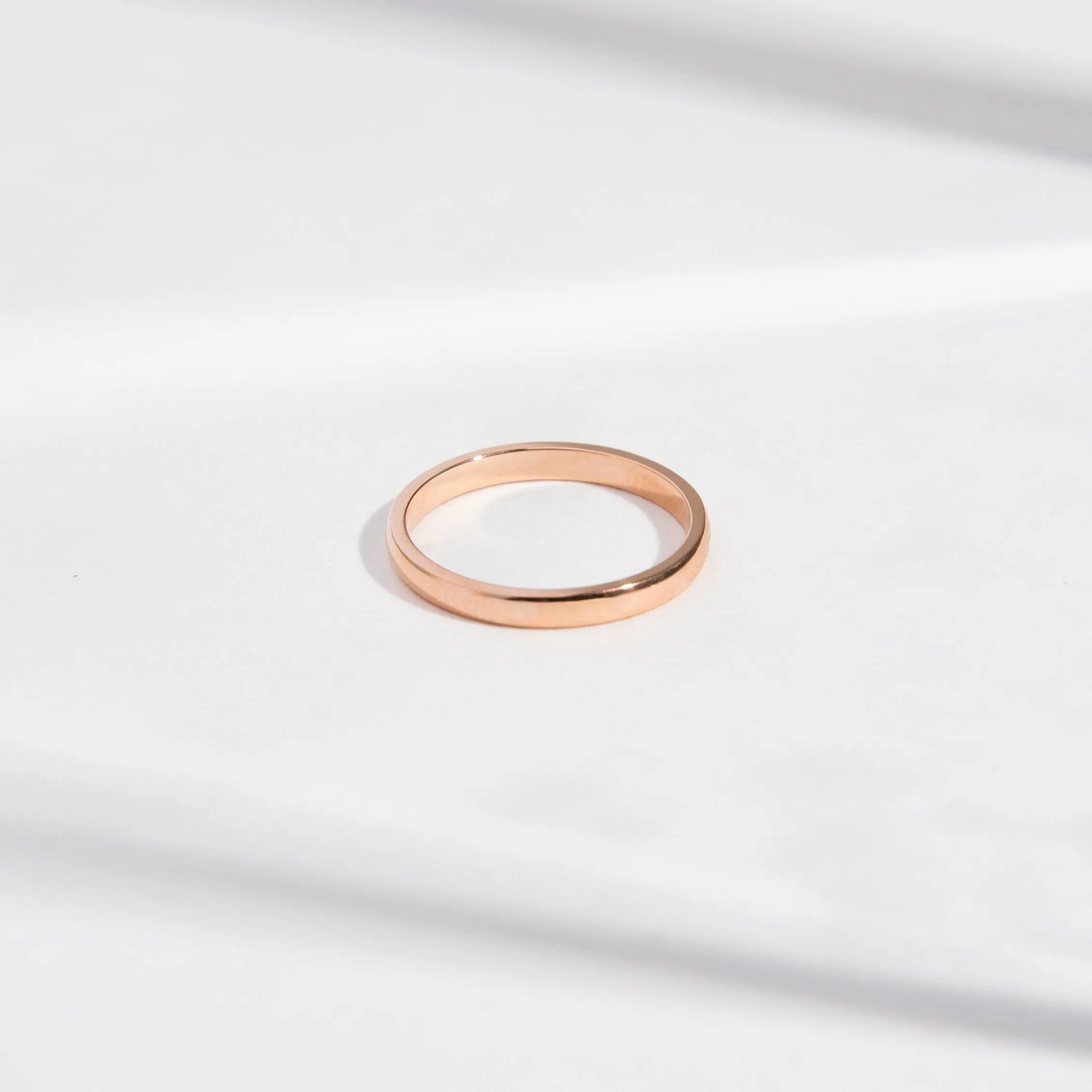 2mm Domed Band in Gold