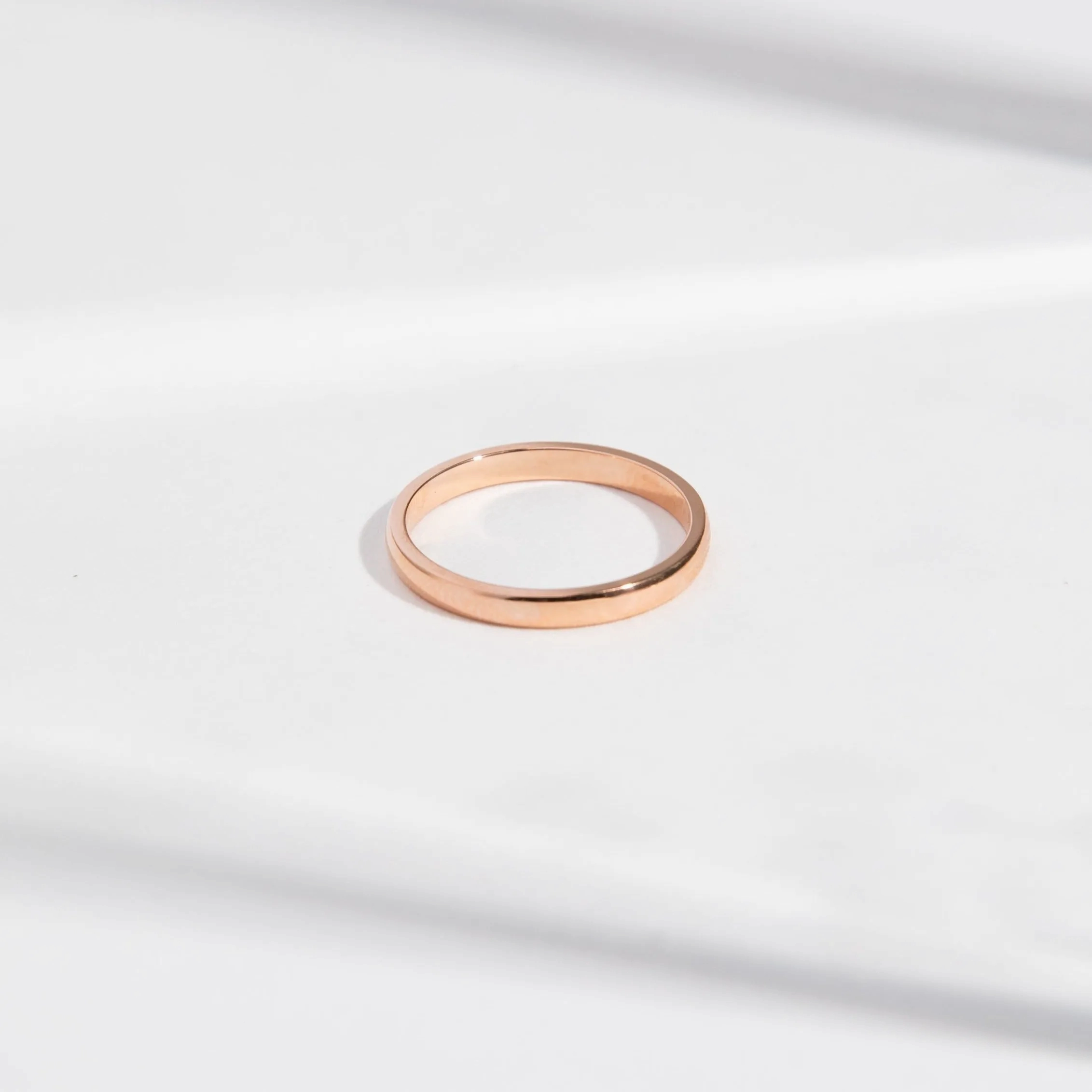 2mm Domed Band in Gold