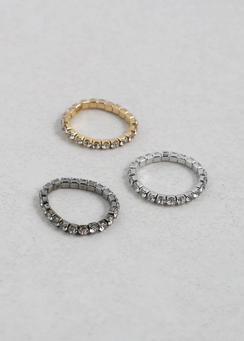 3-Piece Rhinestone Toe Ring