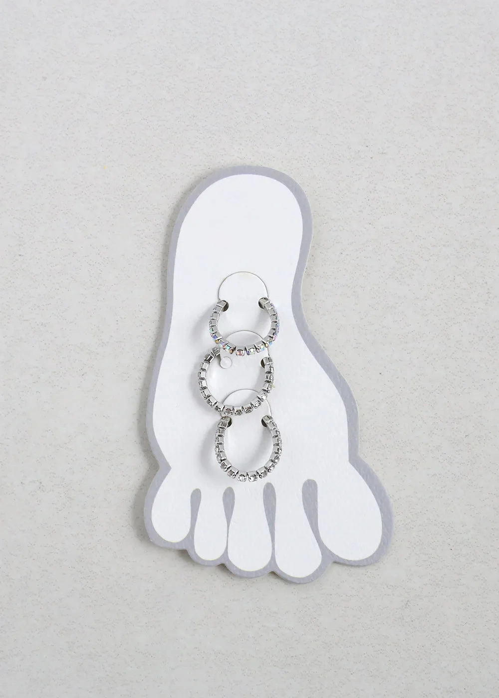 3-Piece Rhinestone Toe Ring