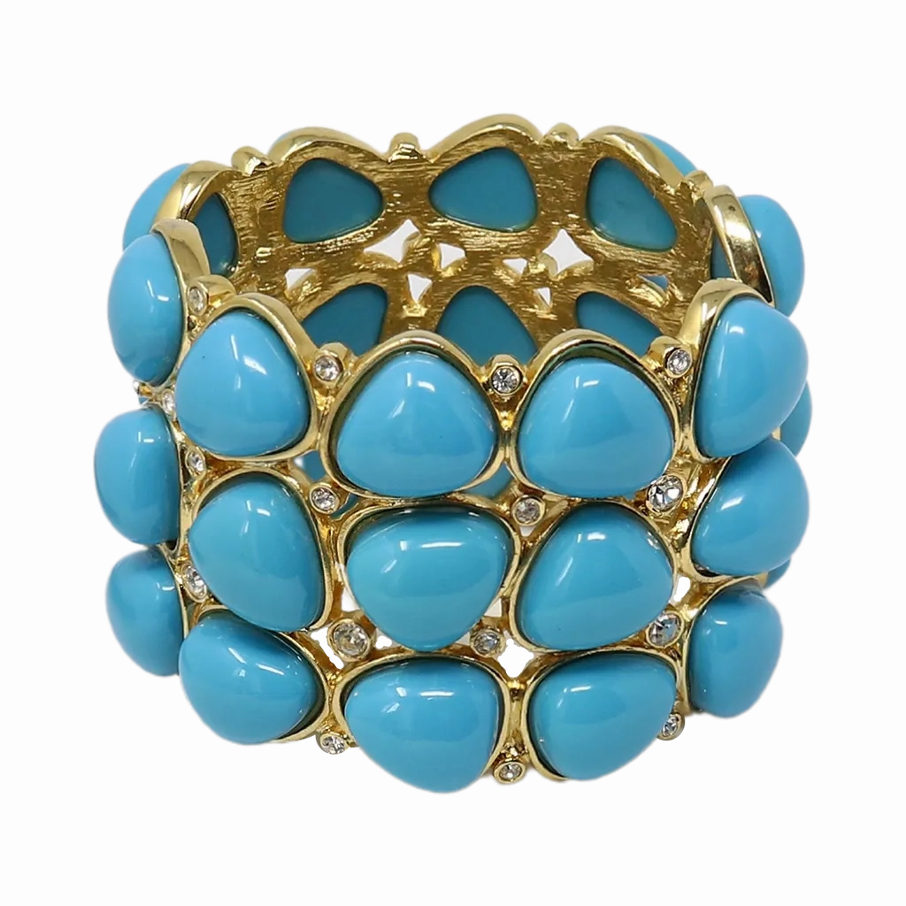 3 Row Turquoise Rounded Bracelet