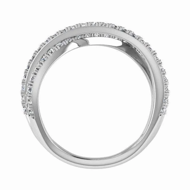 3 Way Diamond Crossover Ring 14K Gold (0.60 ct.tw.)
