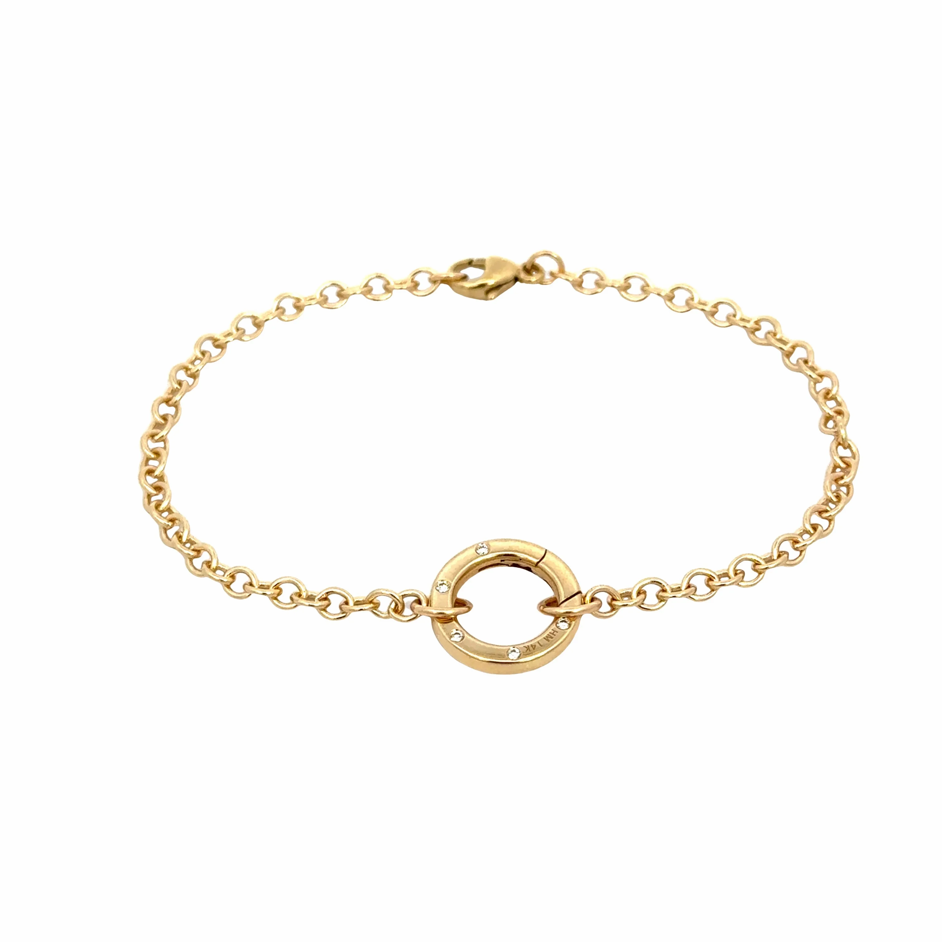 3mm Yellow Gold Chain Hinge Bracelet