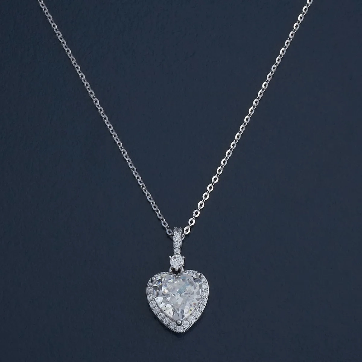 92.5 Silver Pendant with Chain and Earring Set 180980