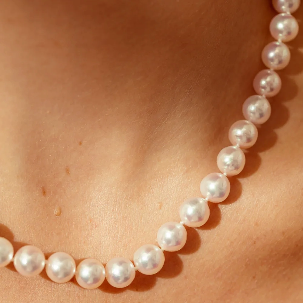 9ct Yellow Gold Akoya Pearl Strand