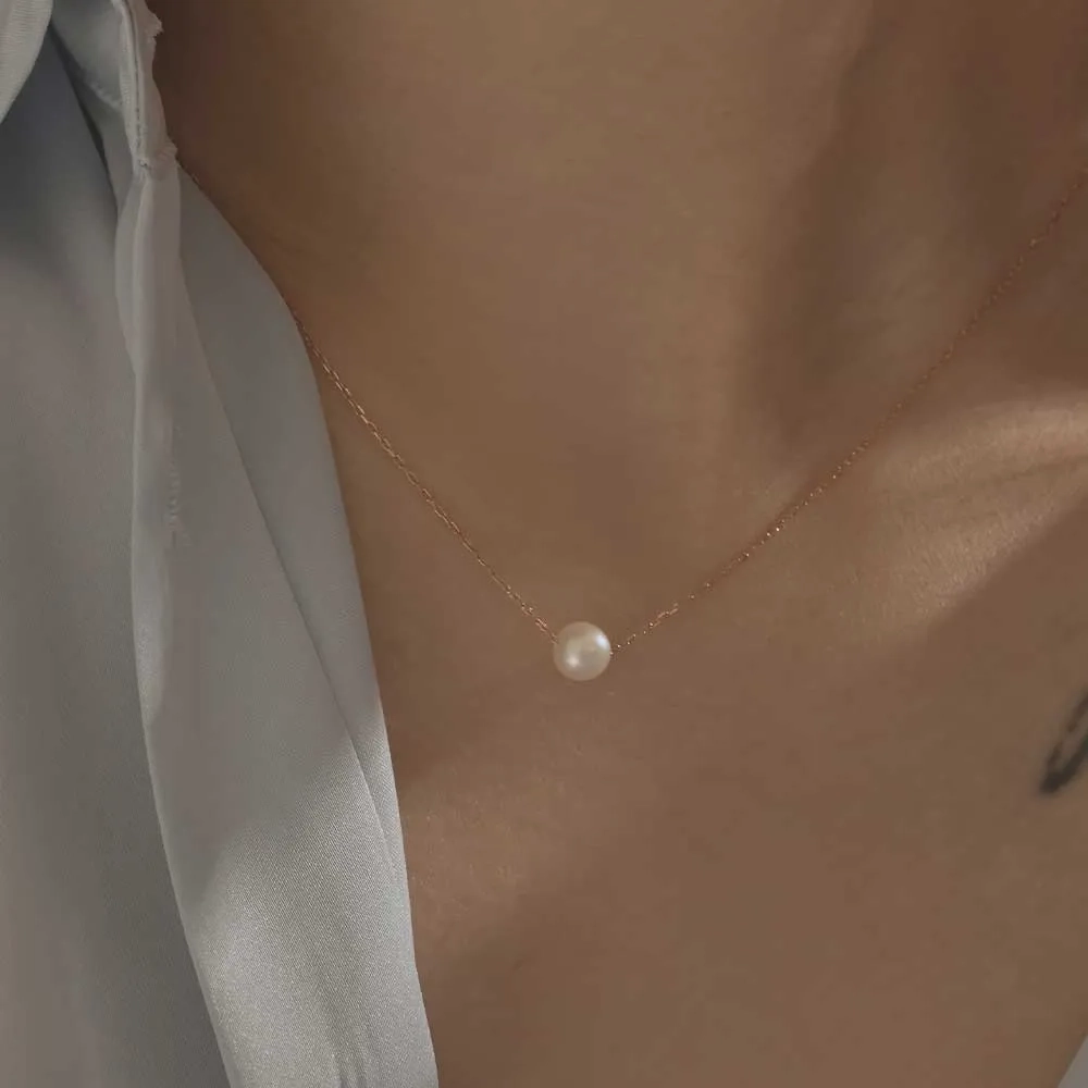 [14K Gold] Belle Pearl Necklace