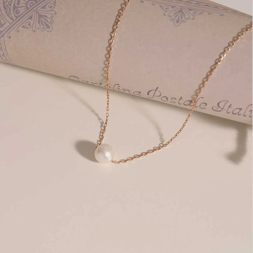 [14K Gold] Belle Pearl Necklace