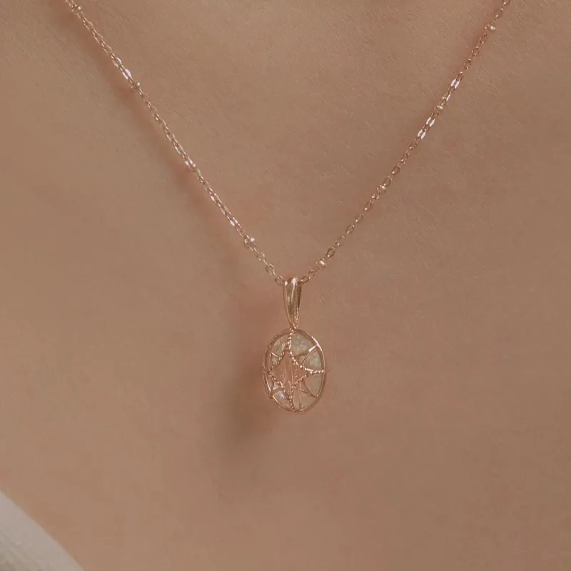[14K Gold] Shy Rutilated Quartz Necklace