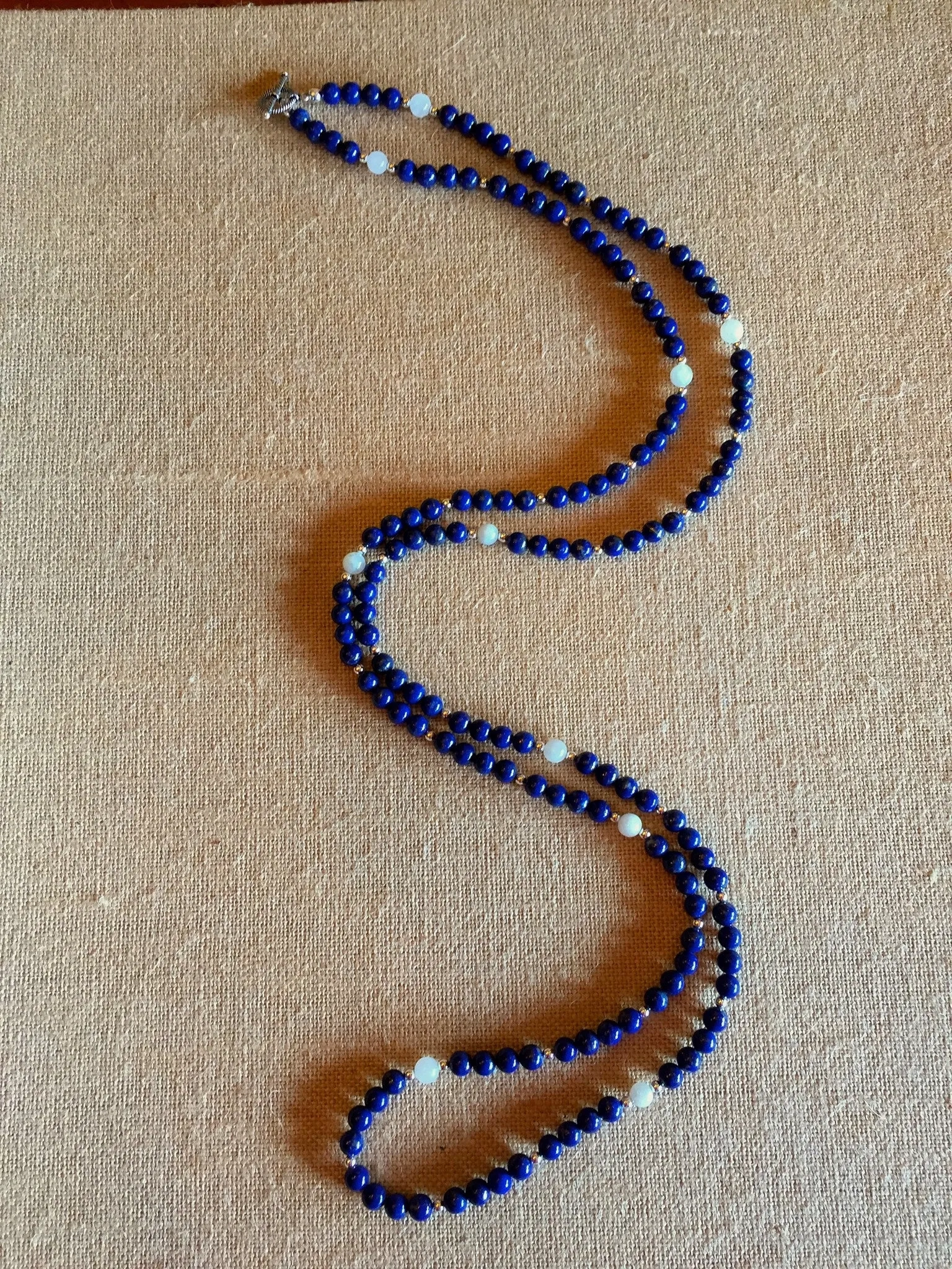 &quot;Chris&quot; Lapis, Moonstone &amp; Sterling Necklace and/or Bracelet