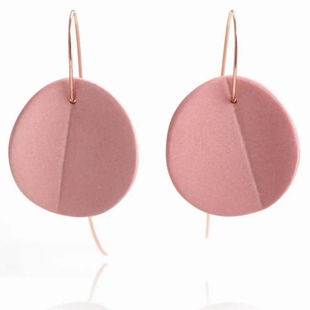 &quot;Eucalyptus&quot; Large Porcelain Earrings