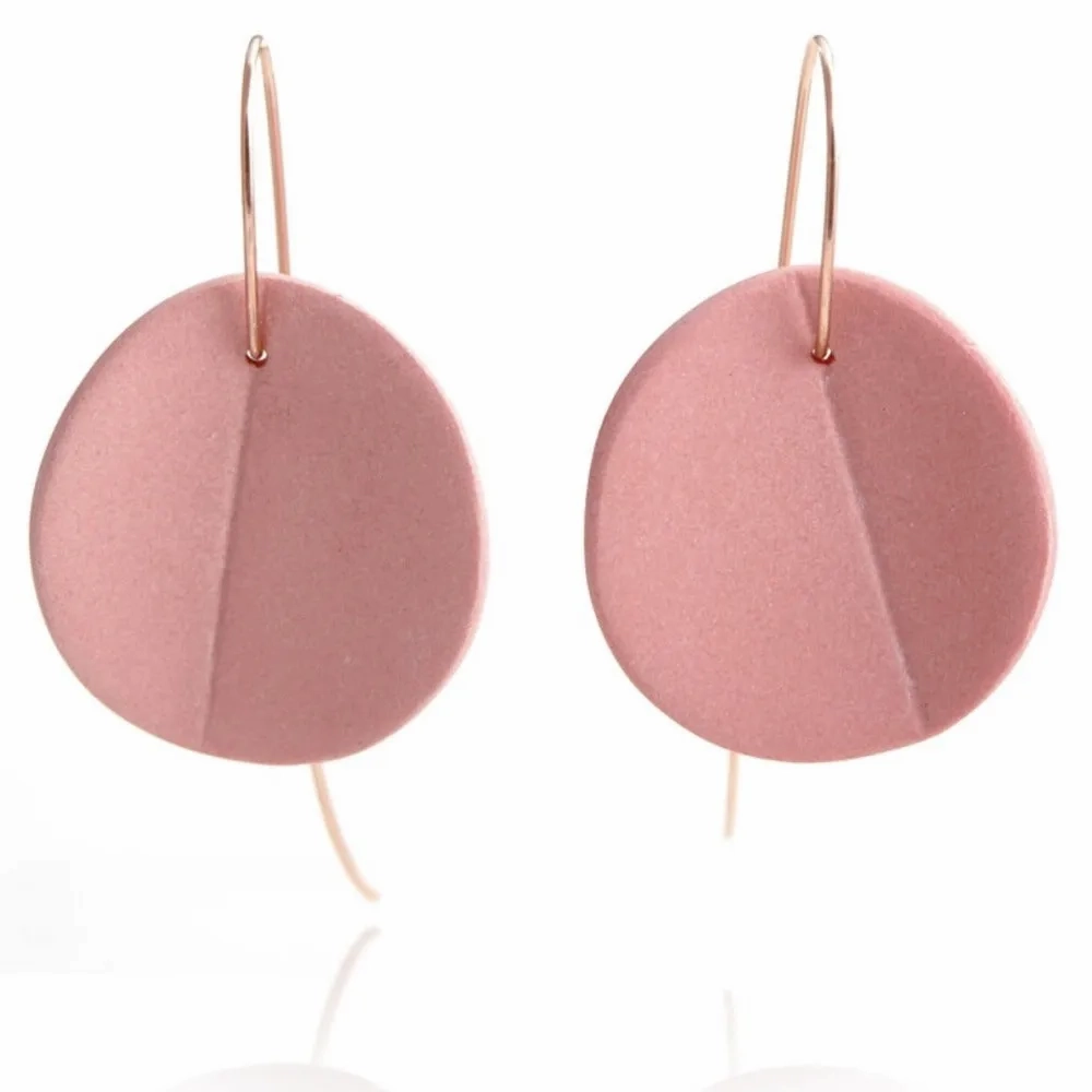 &quot;Eucalyptus&quot; Large Porcelain Earrings