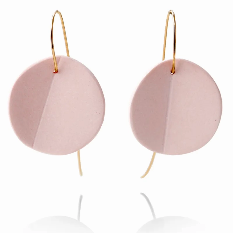 &quot;Eucalyptus&quot; Large Porcelain Earrings