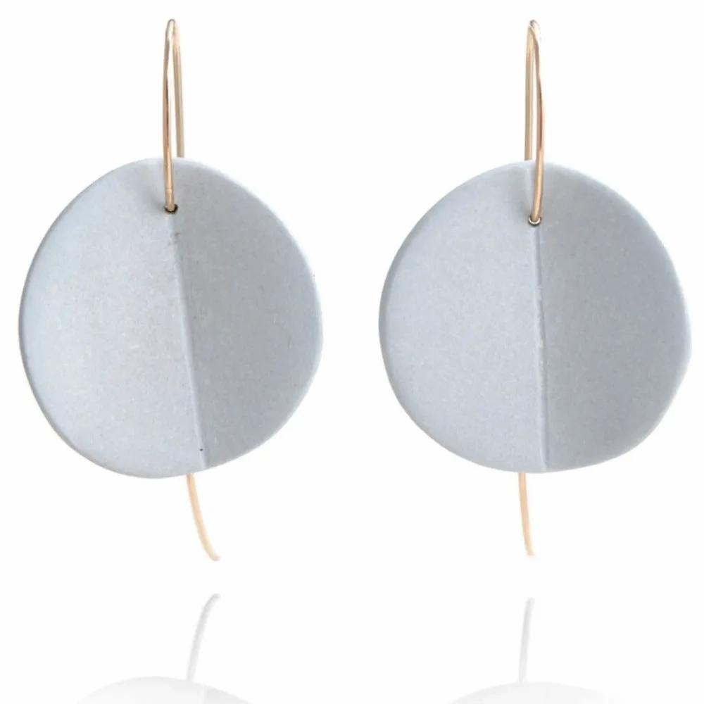 &quot;Eucalyptus&quot; Large Porcelain Earrings
