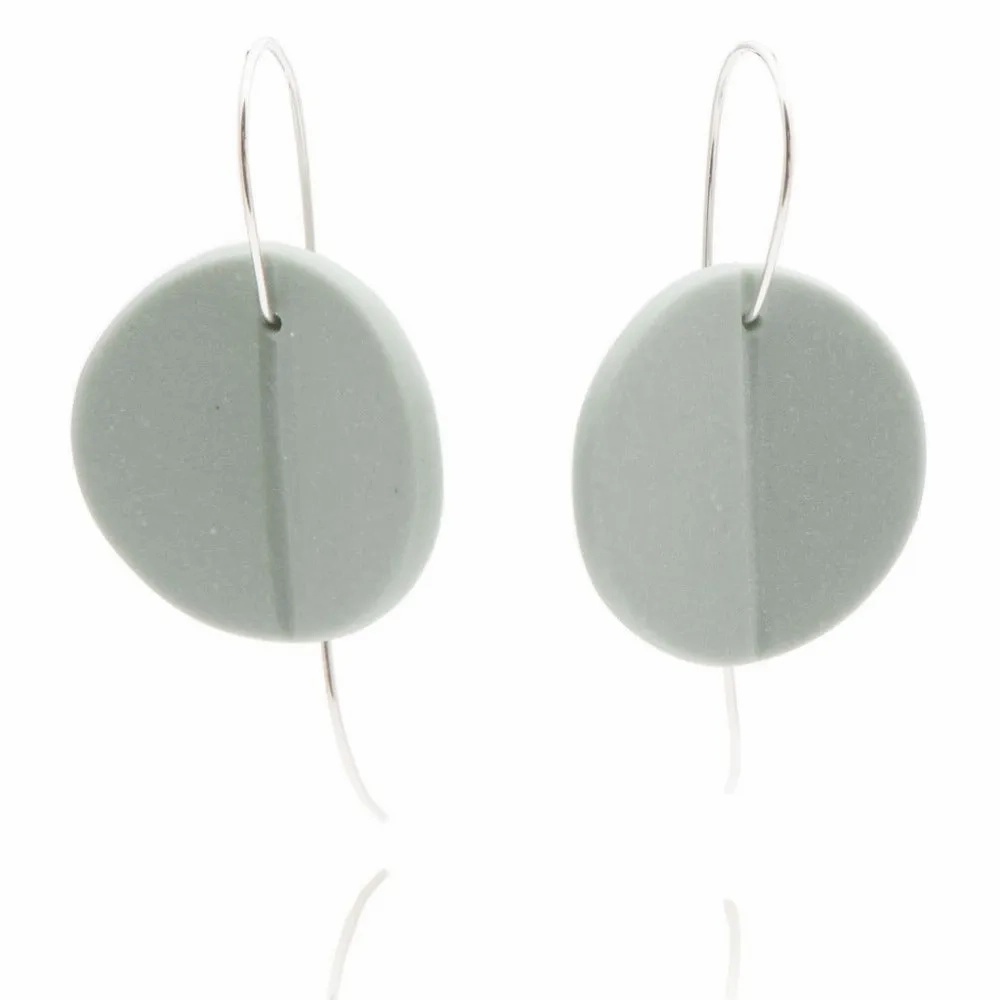 &quot;Eucalyptus&quot; Large Porcelain Earrings