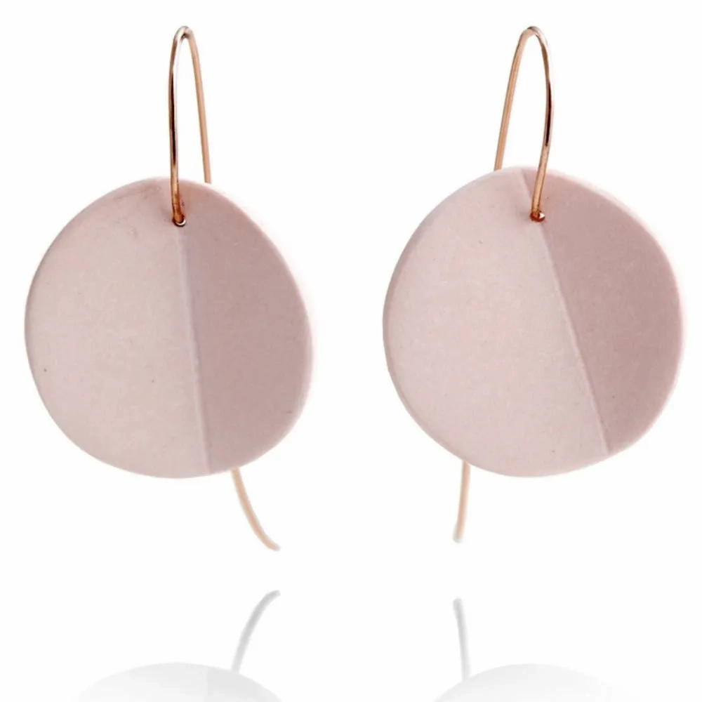 &quot;Eucalyptus&quot; Large Porcelain Earrings