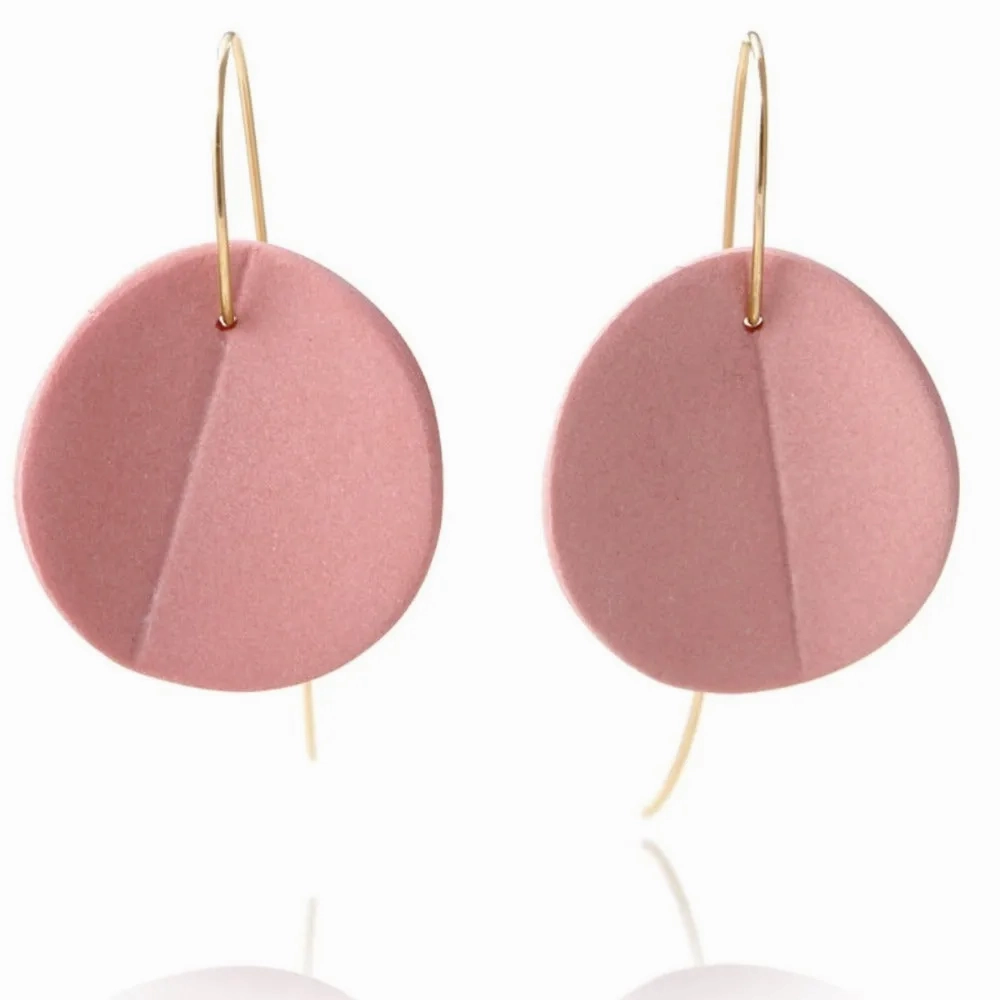 &quot;Eucalyptus&quot; Large Porcelain Earrings
