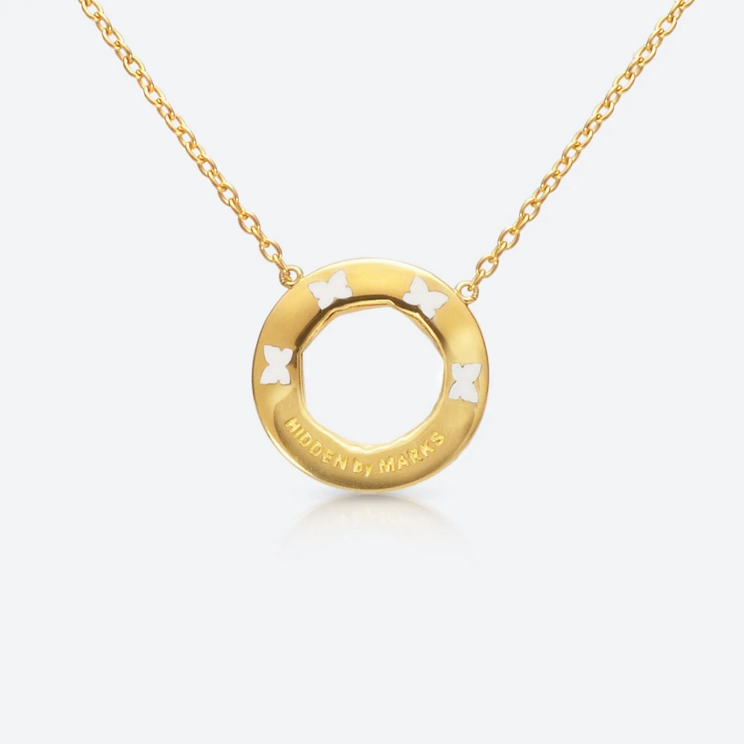 A. Sun Halo Aura 18K Gold Necklace w. Lab-Grown Diamond Pav??