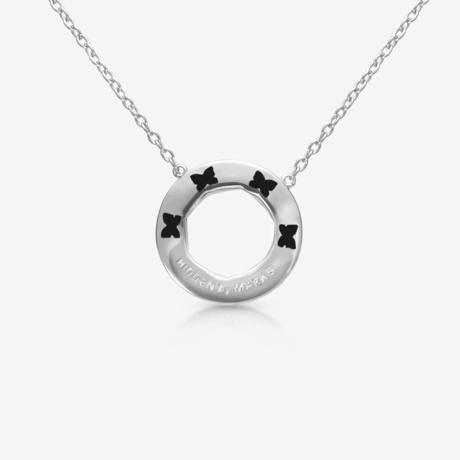 A. Sun Halo Aura 18K White Gold Necklace w. Lab-Grown Diamond Pav??