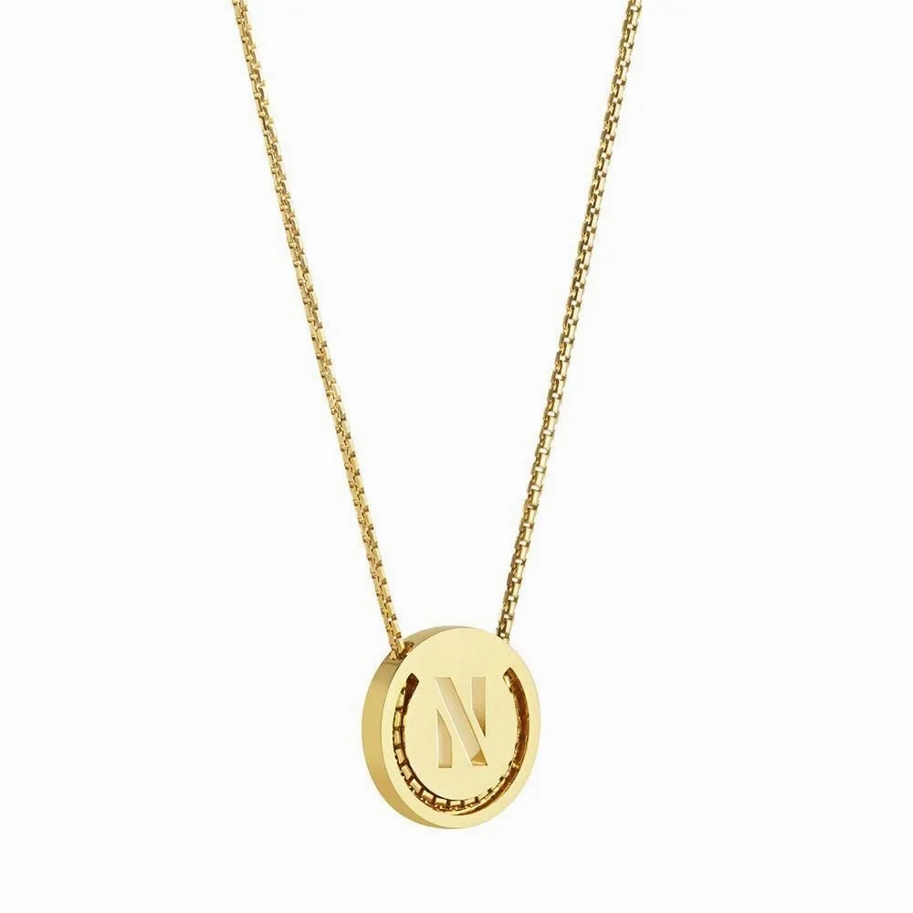 ABC's - N 18K Gold Plated Necklace