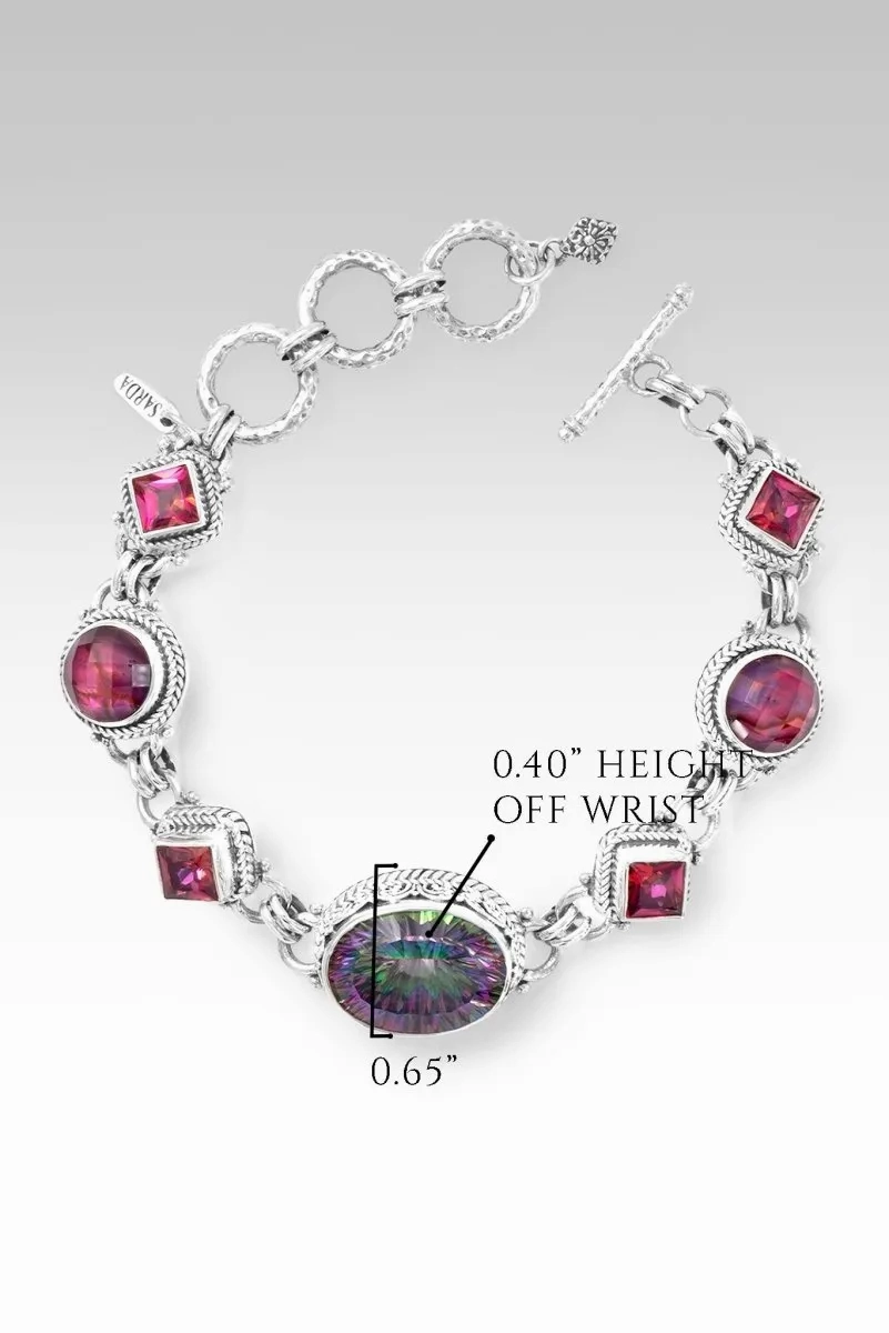 Abide in Me Bracelet? in Odyssey Green? Mystic Quartz, Pink Purple Abalone &amp; Ultra? Mystic Topaz