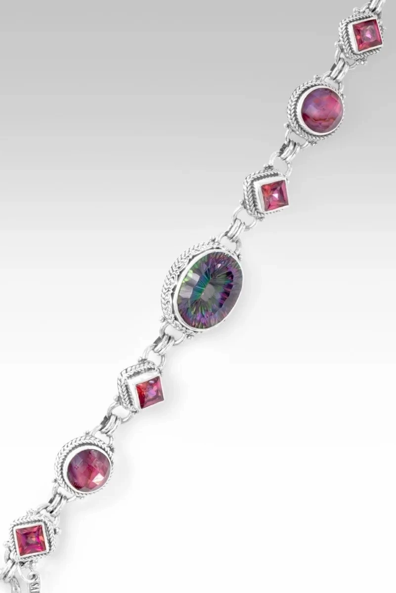 Abide in Me Bracelet? in Odyssey Green? Mystic Quartz, Pink Purple Abalone &amp; Ultra? Mystic Topaz