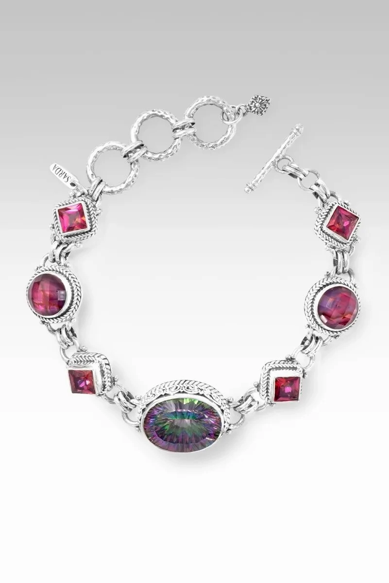 Abide in Me Bracelet? in Odyssey Green? Mystic Quartz, Pink Purple Abalone &amp; Ultra? Mystic Topaz