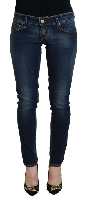 Acht Baumwolle Niedrige Taille Skinny Damen Casual Jeans