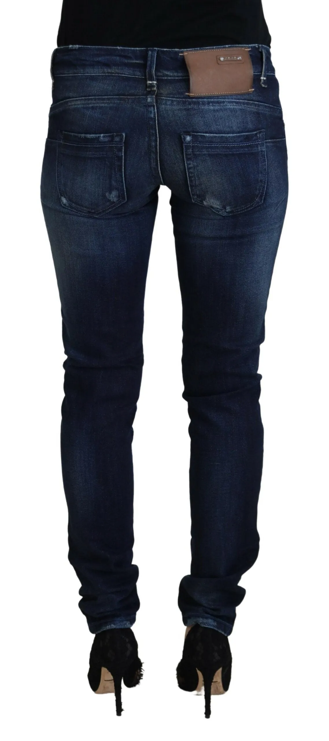 Acht Baumwolle Niedrige Taille Slim Fit Damen Freizeit-Damenjeans