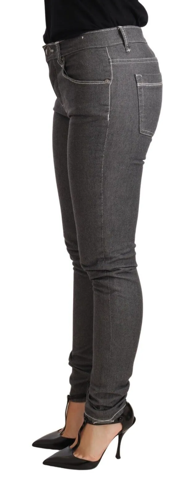 Acht Niedrige Taille Skinny blaue Hose Damen Jeans