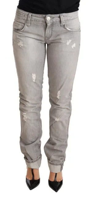 Acht Tatte Cotton Slim Fit Umschlagsaum Damen blau Damenjeans