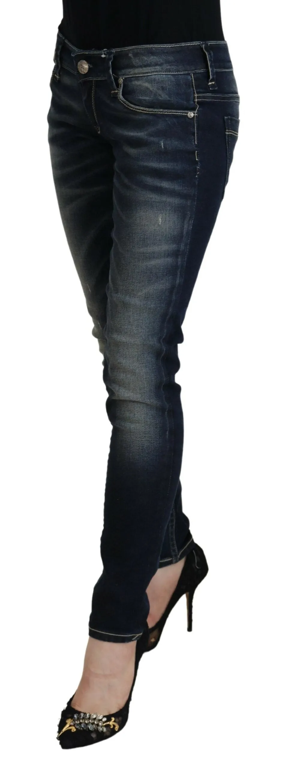 Acht Washed Cotton Slim Fit Damen Damenjeans