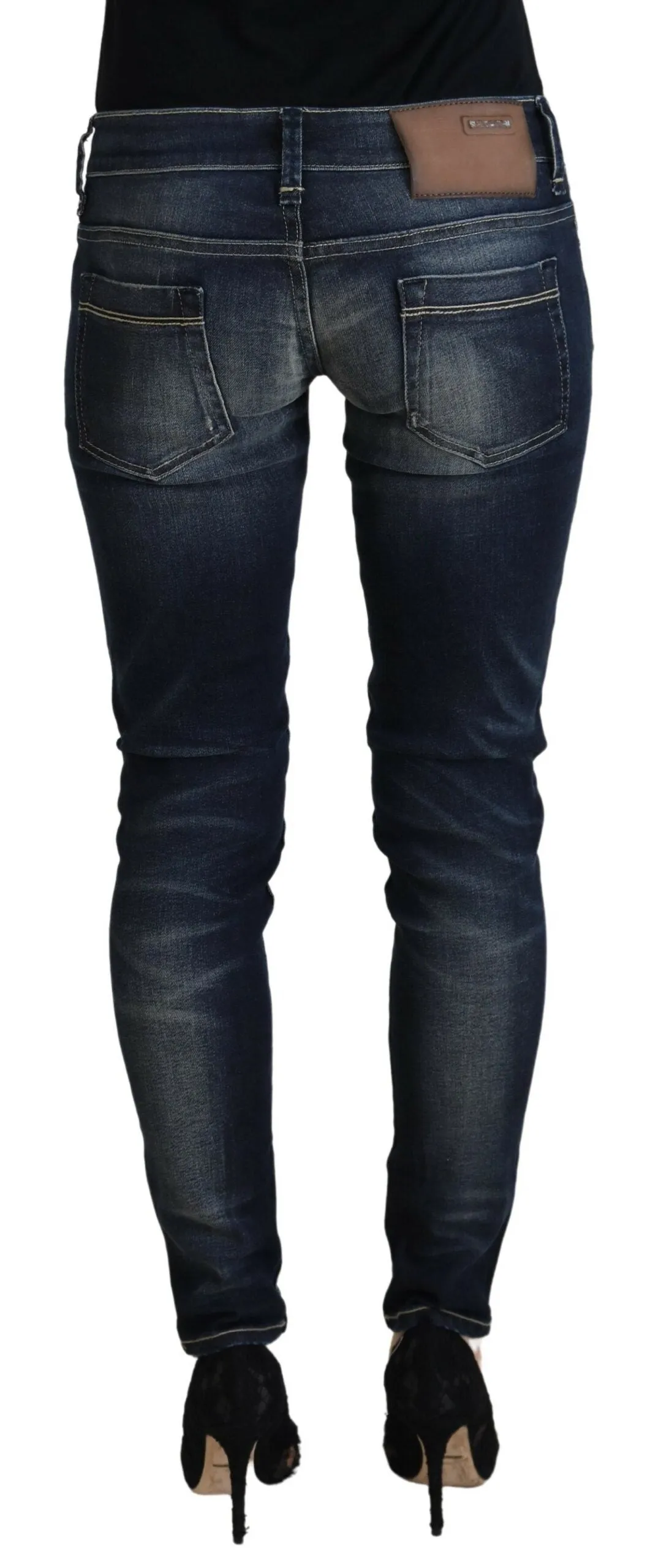 Acht Washed Cotton Slim Fit Damen Damenjeans
