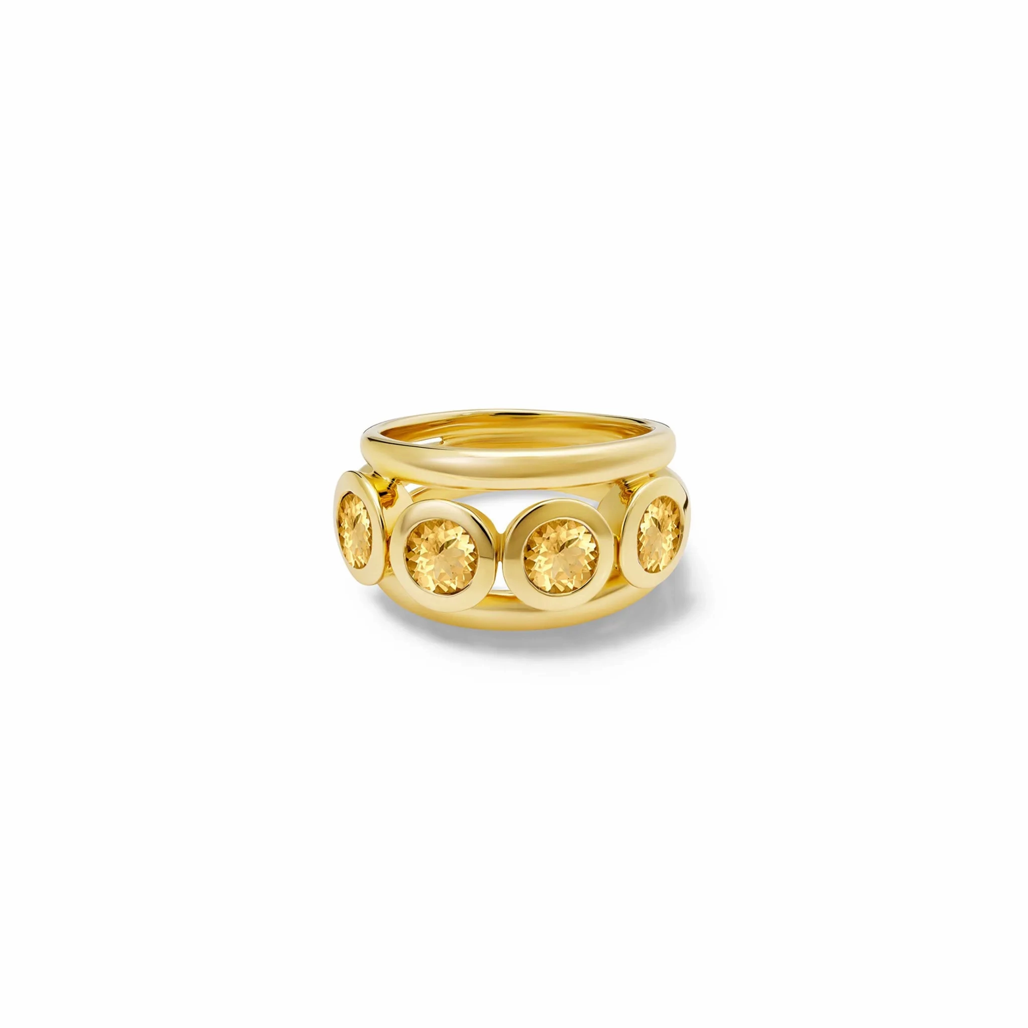 Aeneus Classic Ring Yellow Gold - Citrine