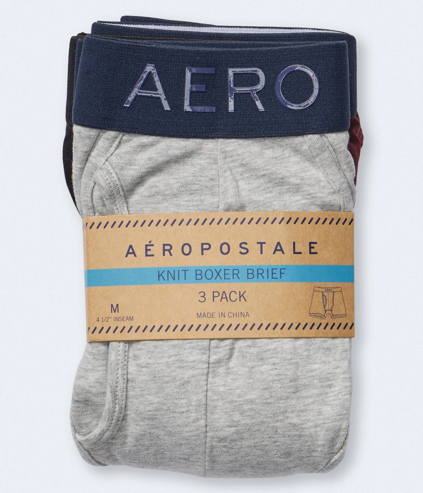 Aeropostale Herren-Boxershorts aus Strick, 3er-Pack