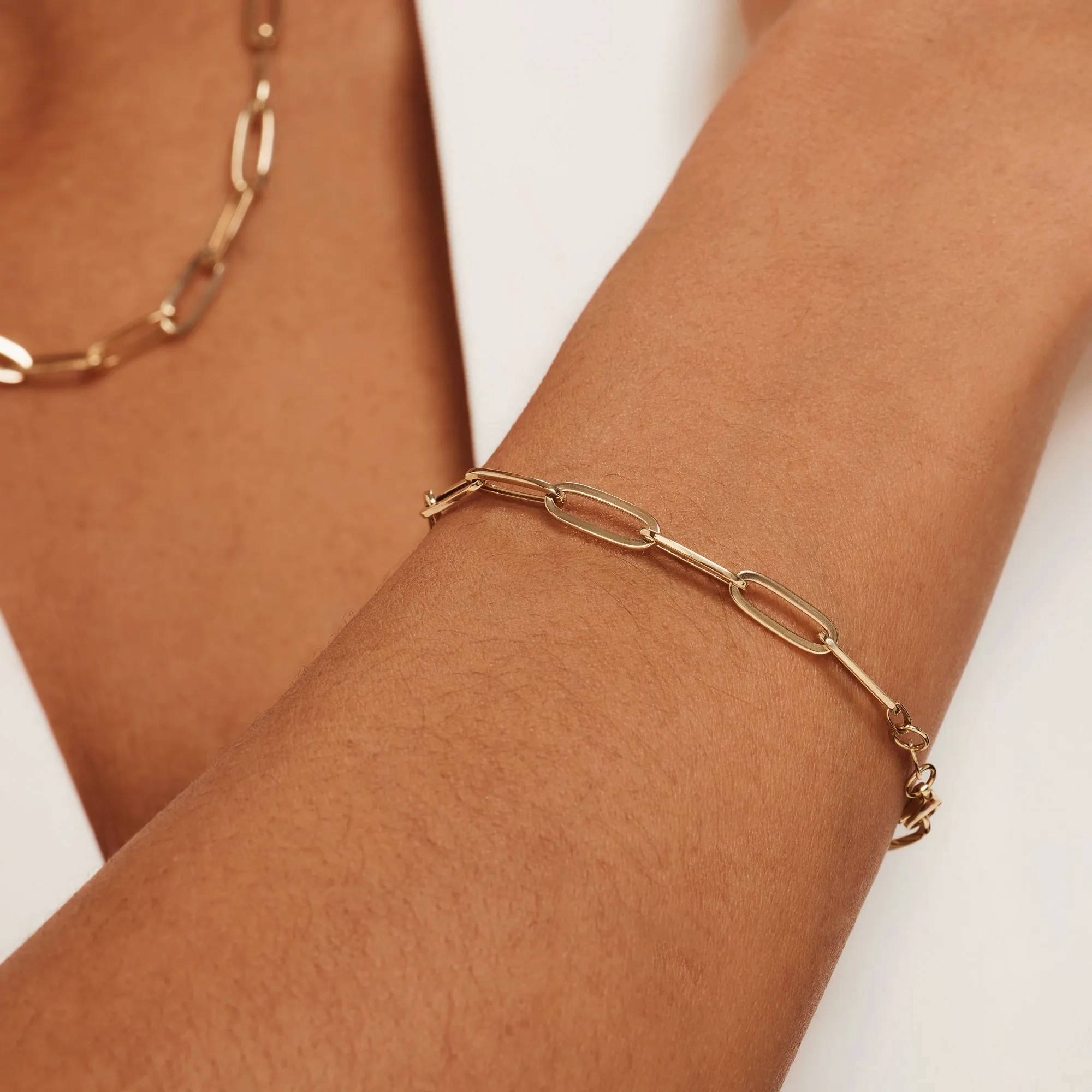 Aidee Odile 14 karat gold link bracelet