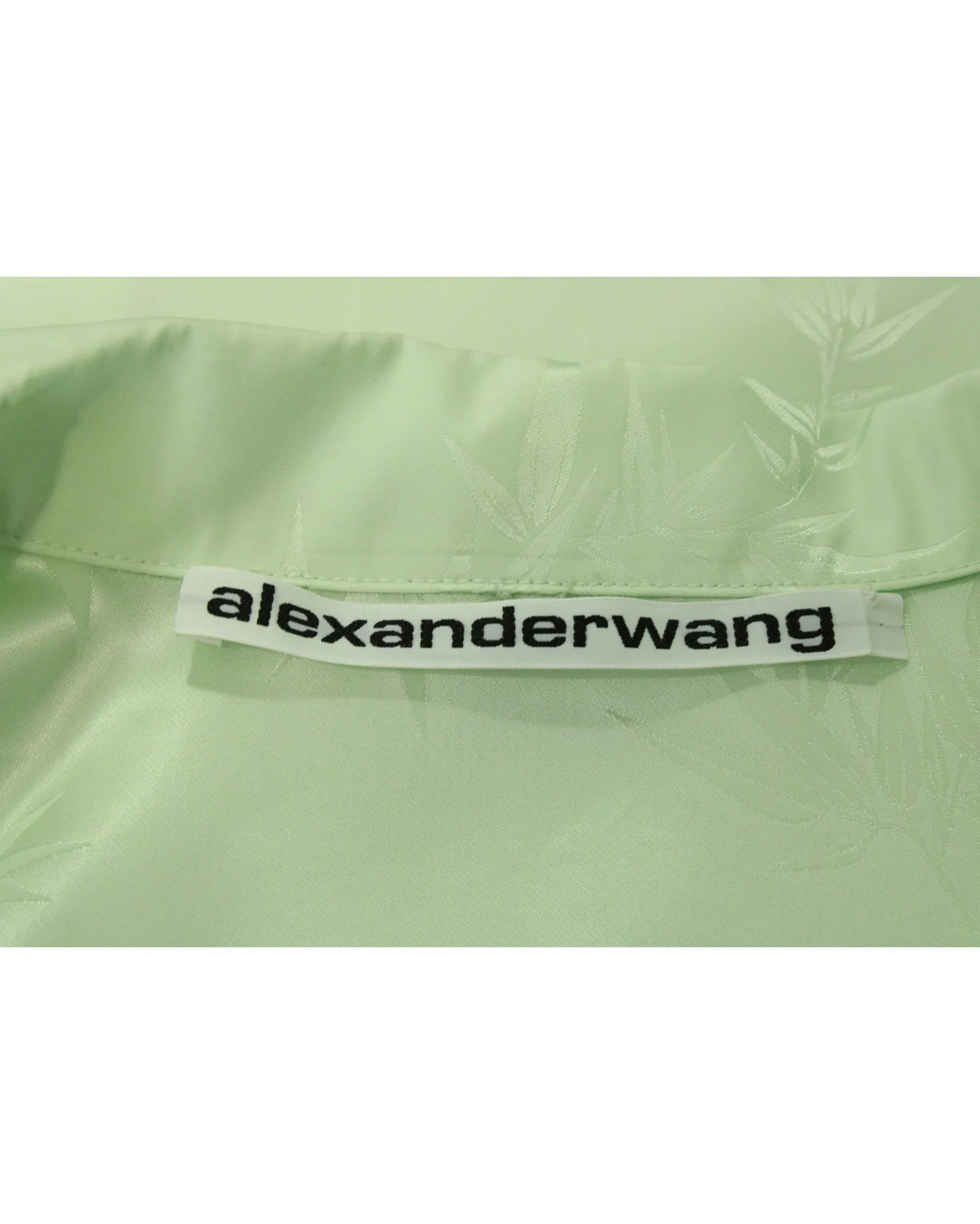 Alexander Wang Jacquard Pyjama-Oberteil und Shorts in Minz-Viskose