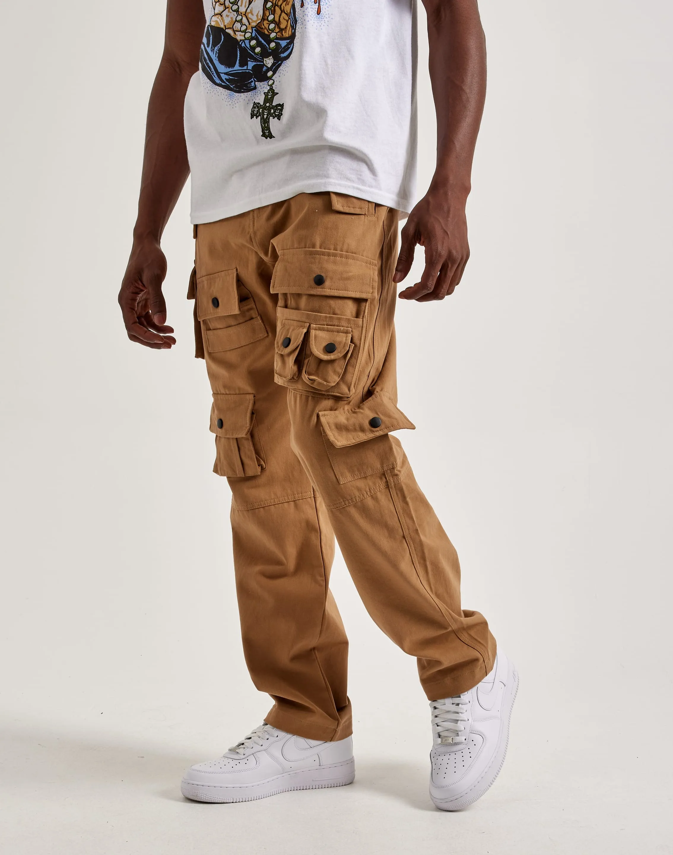 Amerikanische Stich Multi-Taschen Cargo-Hose