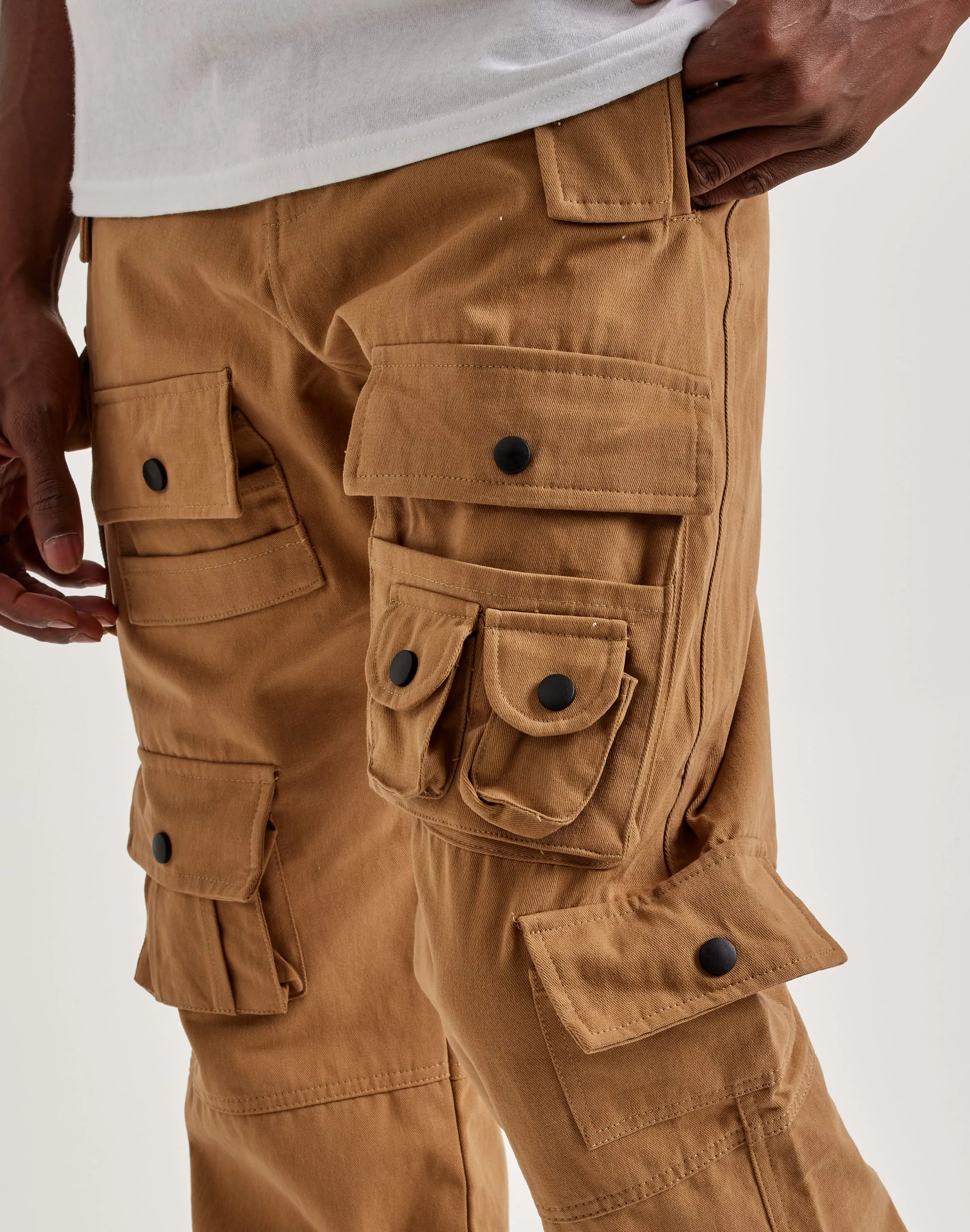 Amerikanische Stich Multi-Taschen Cargo-Hose