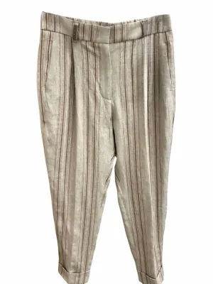 Knöchellange Hose in Beige