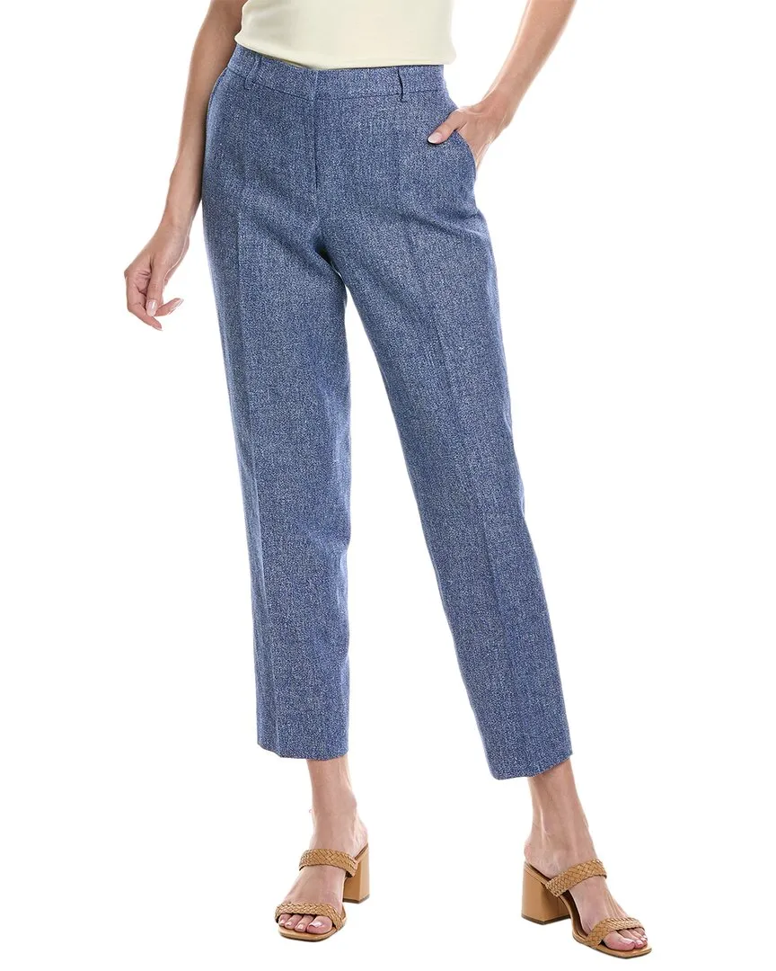 Anne Klein Gerade Leinen-Mix Knöchelhose