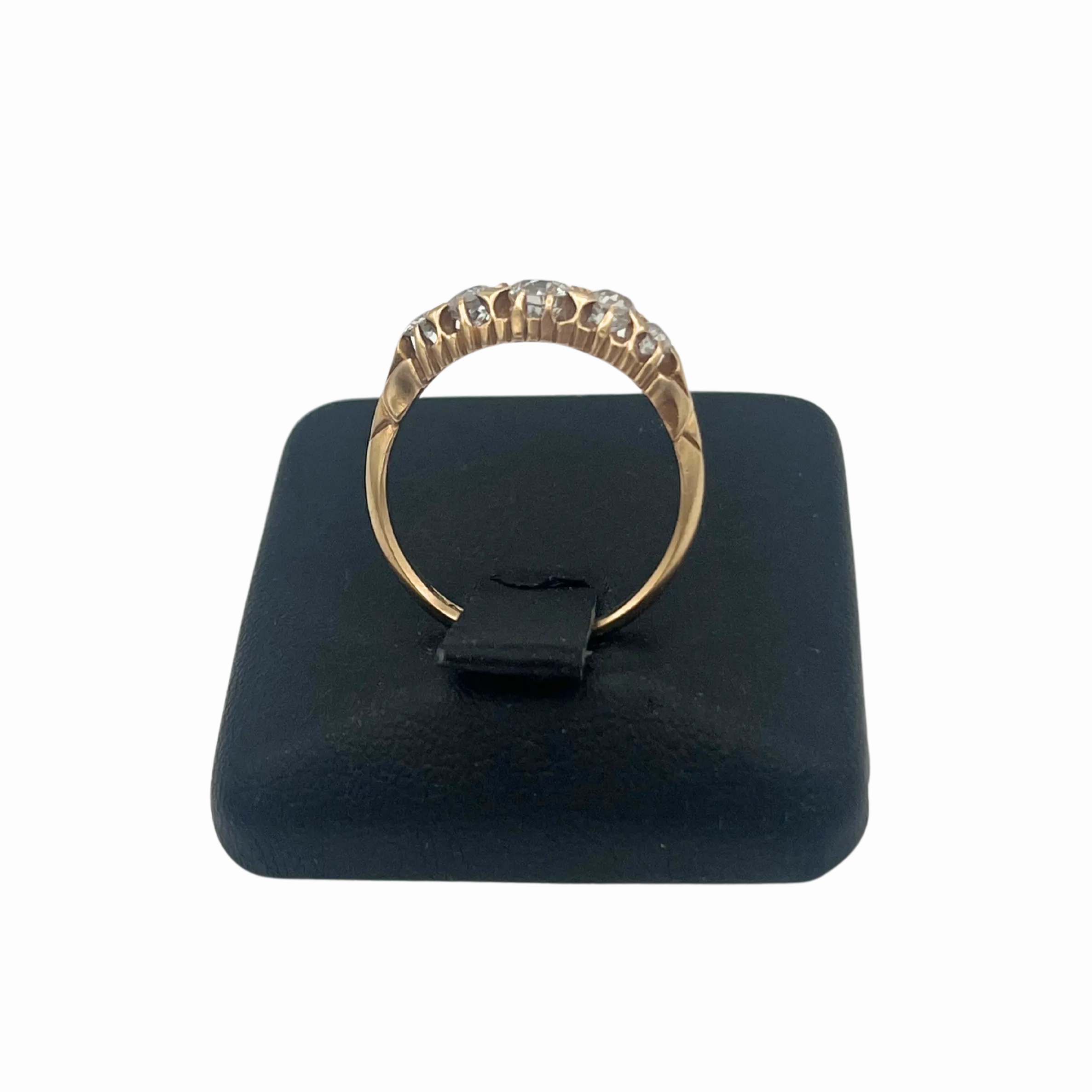 Antique English (Birmingham) 0.86ct Old European cut 5 stone ring Circa 1898