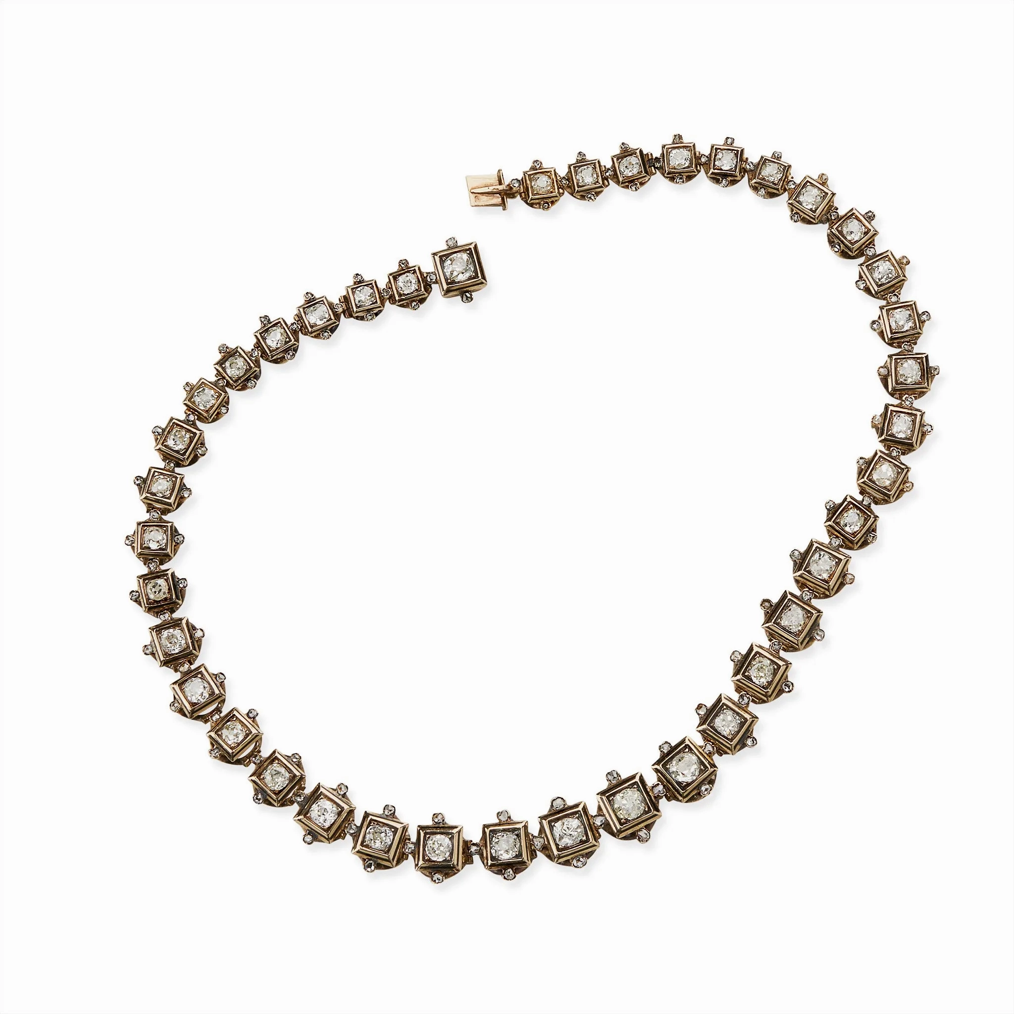 Antique Old Mine-cut Diamond Rivi??re Necklace