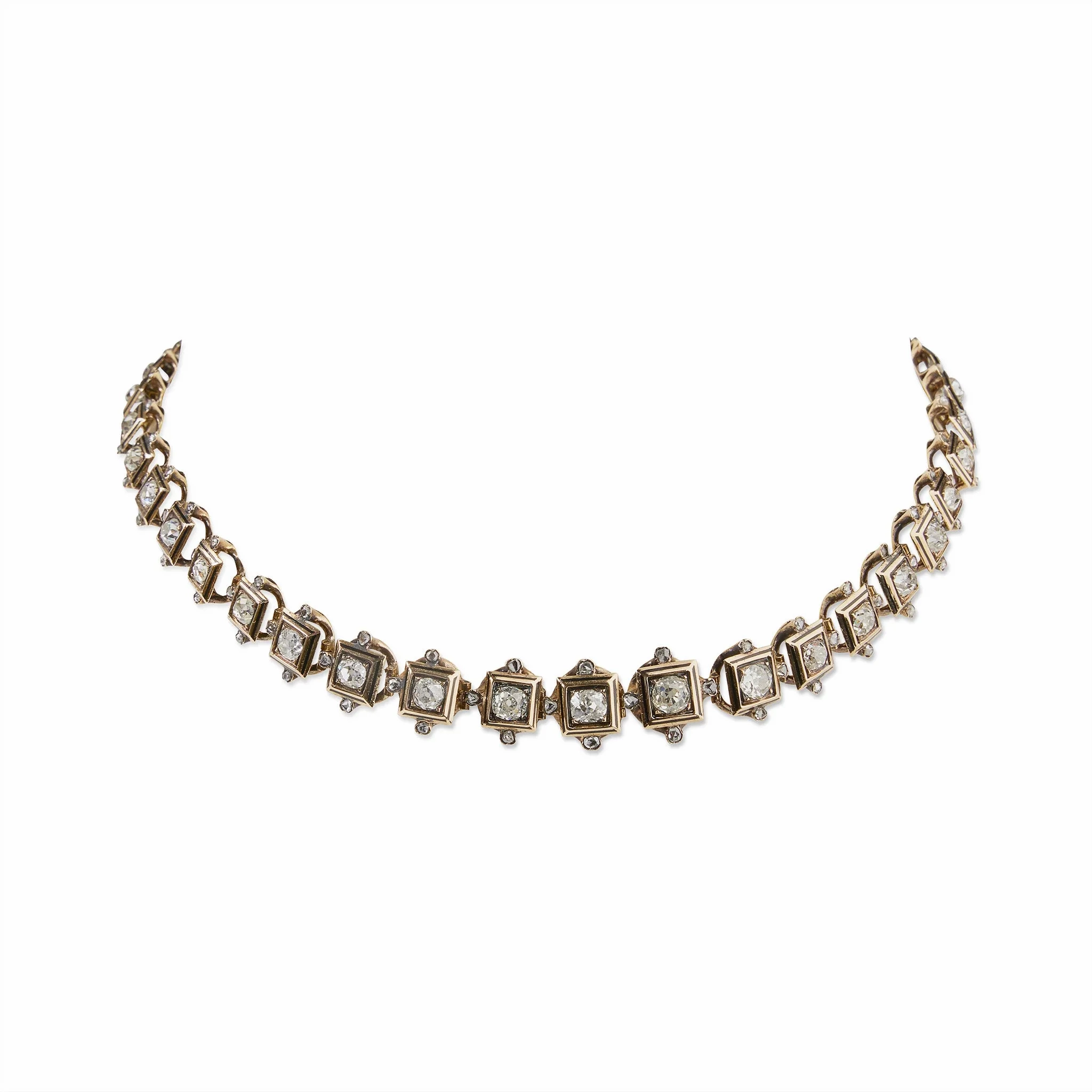 Antique Old Mine-cut Diamond Rivi??re Necklace