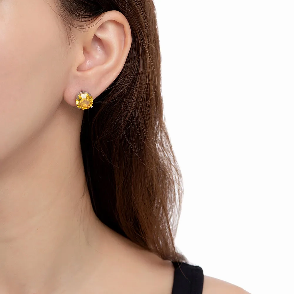 Aqua Topaz Stud Earrings