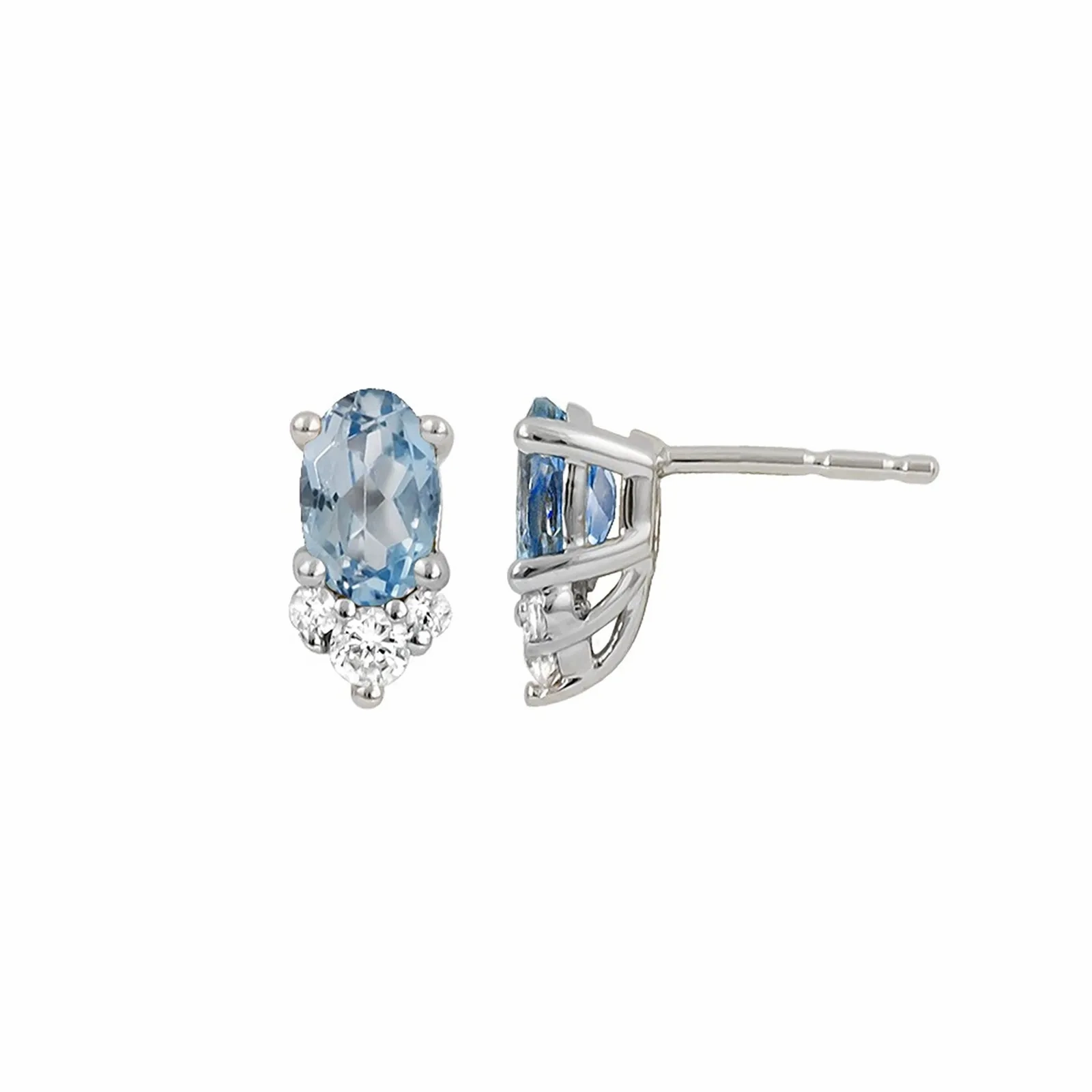 Aquamarine &amp; Diamond Earrings