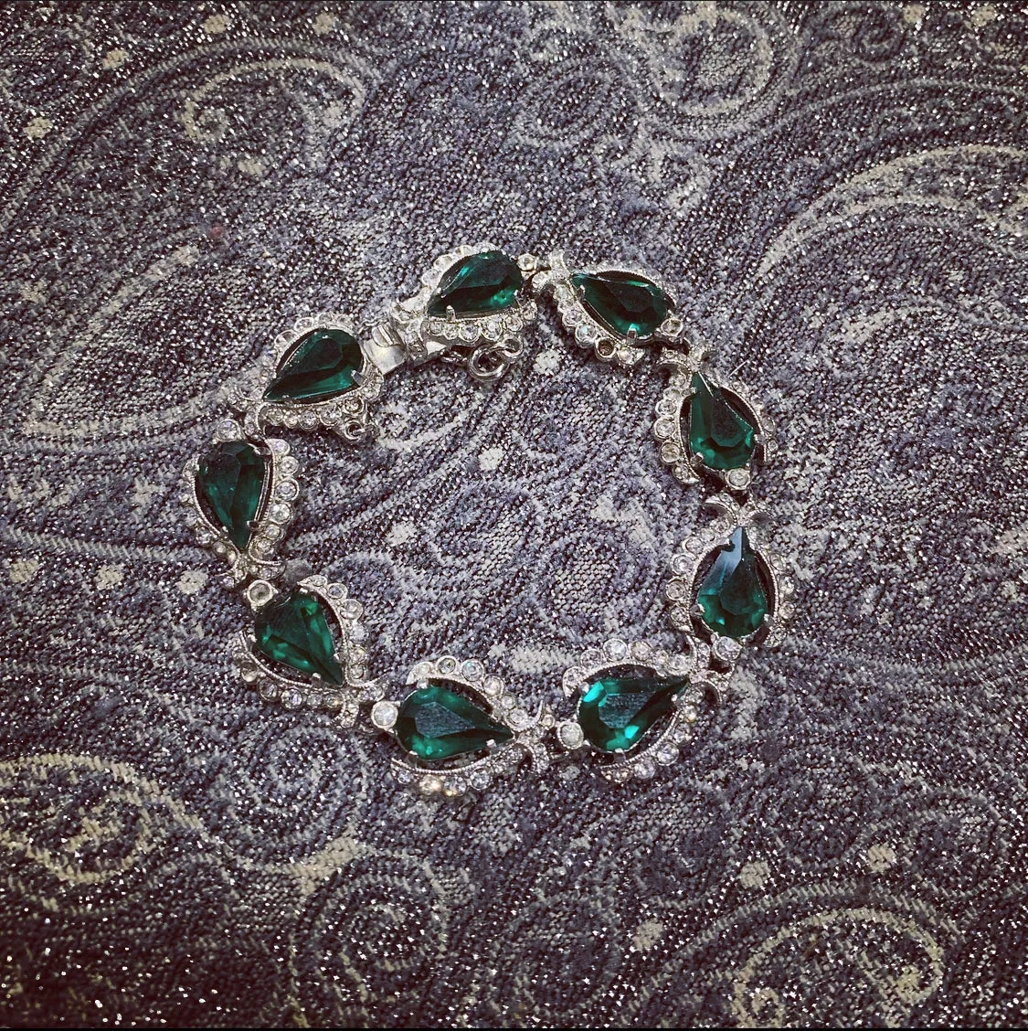 Attwood &amp; Sawyer Vintage emerald green bracelet
