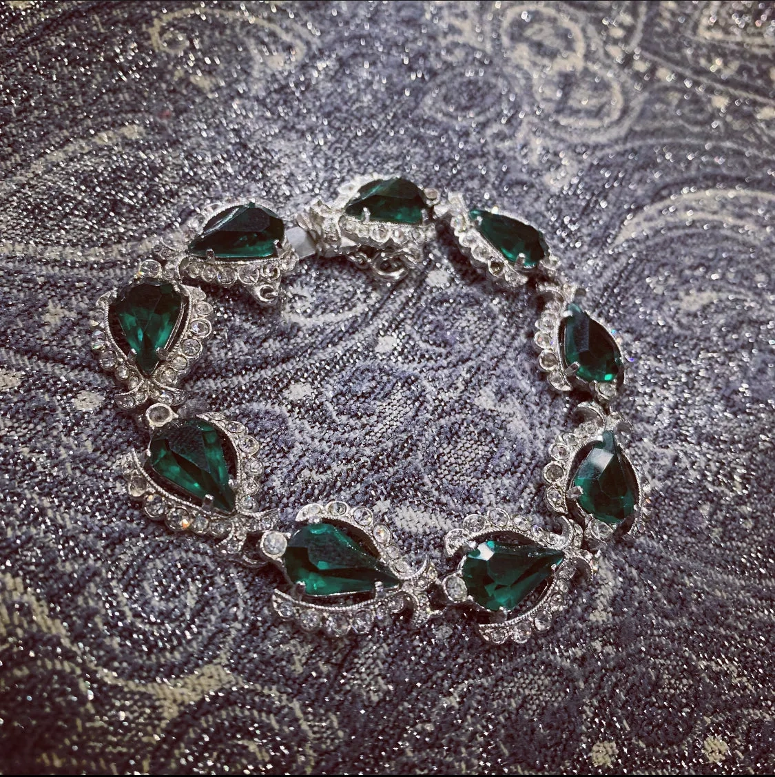 Attwood &amp; Sawyer Vintage emerald green bracelet
